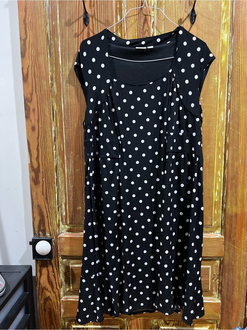 Cato Black and White Polka Dot Midi Dress